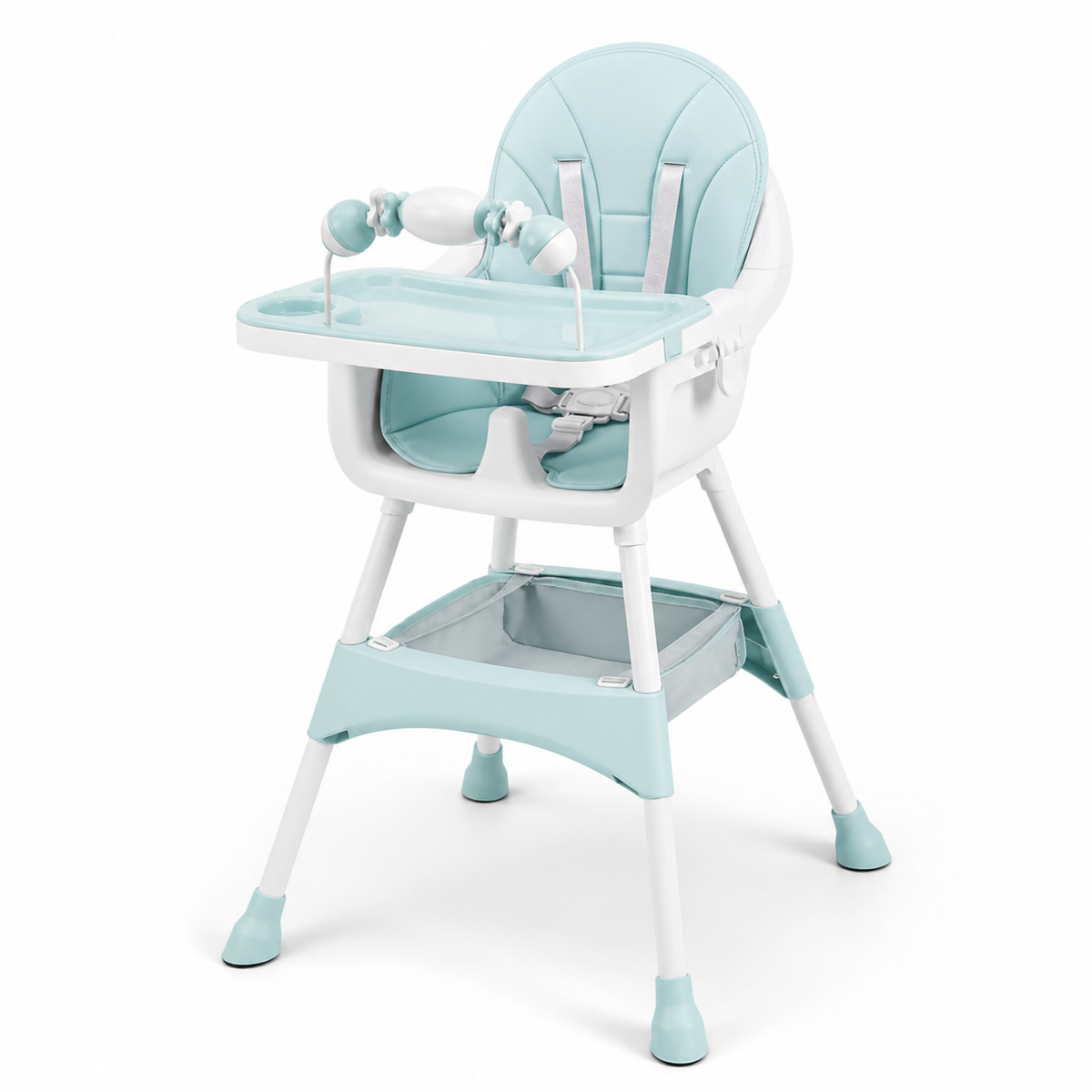 Chaise haute évolutive Confort, coloris vert d’eau