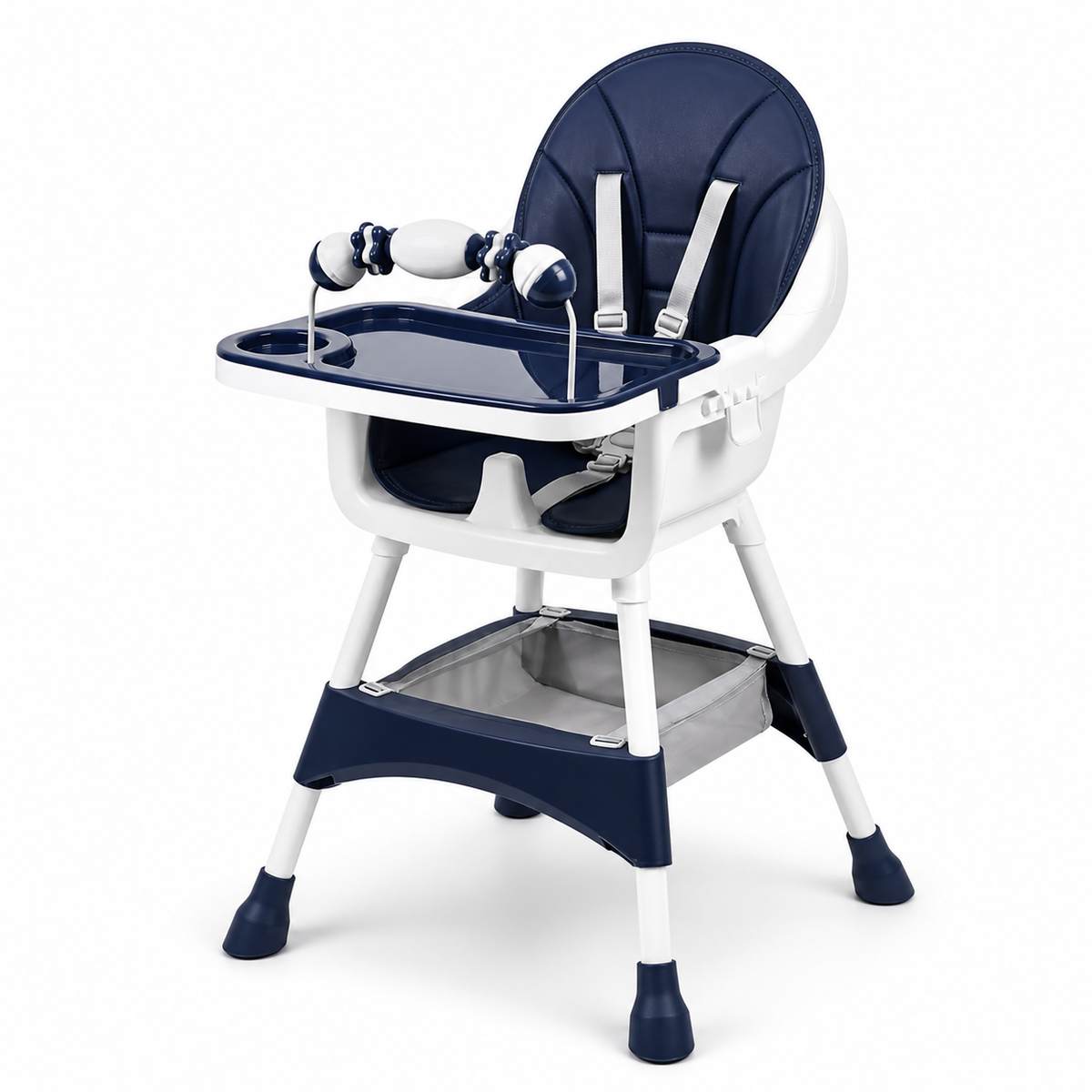 Chaise haute évolutive Confort, coloris bleu nuit