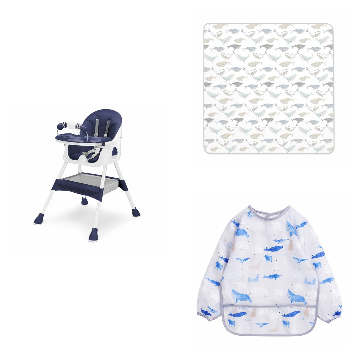 Pack Essentiel NIDOMEA en coloris bleu nuit : les articles du pack sur fond blanc