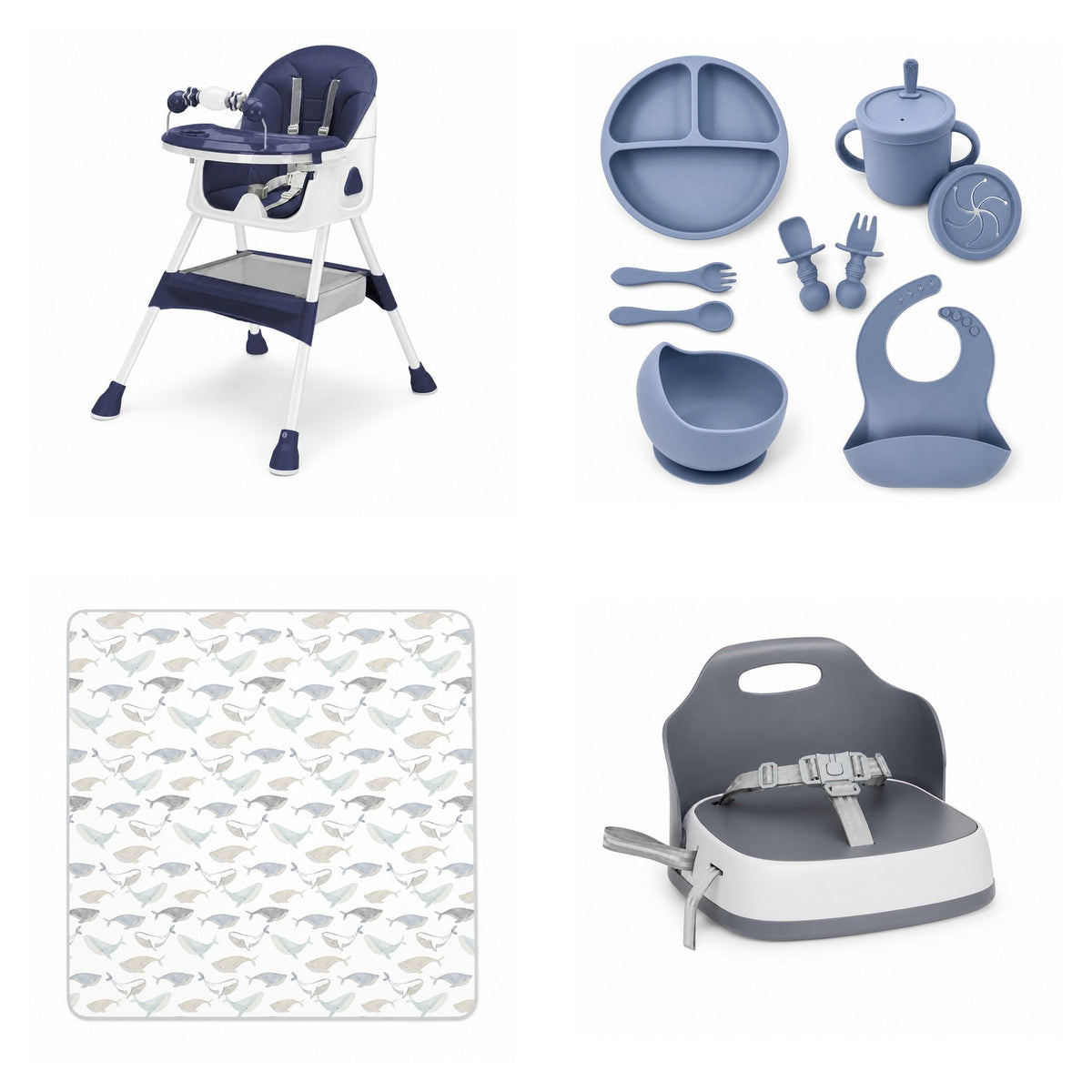 Pack Nomade NIDOMEA en coloris bleu nuit : les articles du pack sur fond blanc