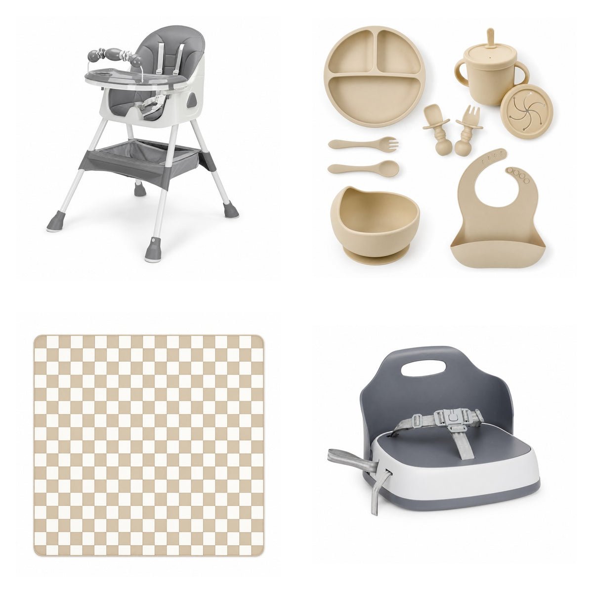 Pack Nomade NIDOMEA en coloris gris : les articles du pack sur fond blanc